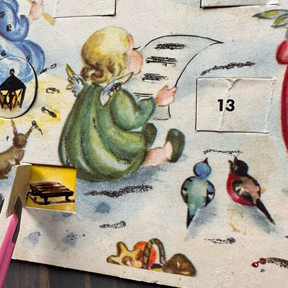 Vintage paper Christmas advent calendar - Picture 5 of 11